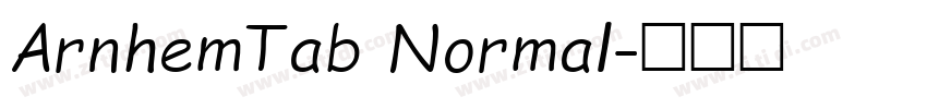 ArnhemTab Normal字体转换